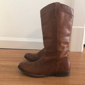 Frye mid calf cognac women’s pull-on boots
